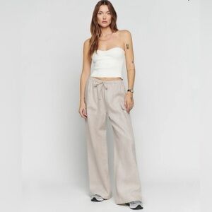 REFORMATION -  Ethan Linen Pants in Oatmeal
